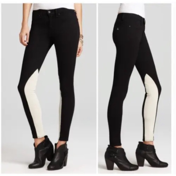 rag & bone Black and Bone Jodhpur Riding Jeans - size 27 - Picture 4 of 9